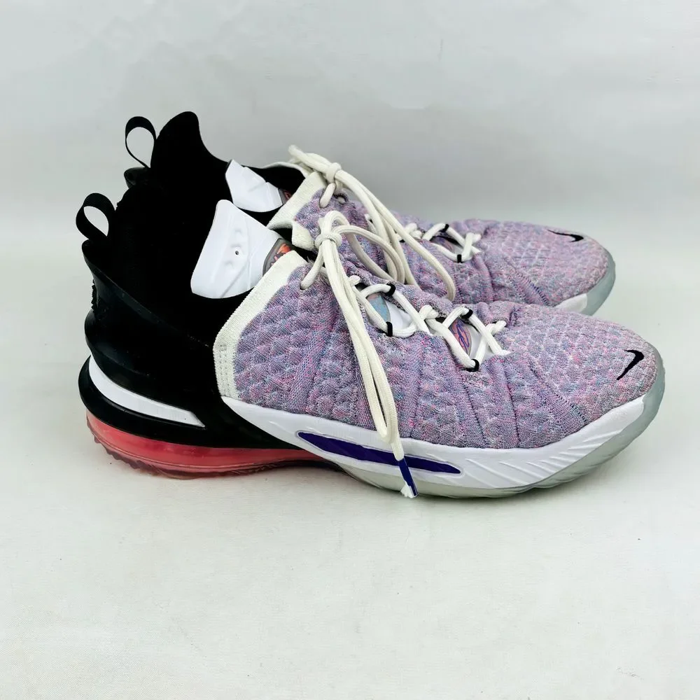 Nike Big Kid's Lebron 18 GS Graffiti‎ Basketball Shoes Youth 7 Purple CW2760-900